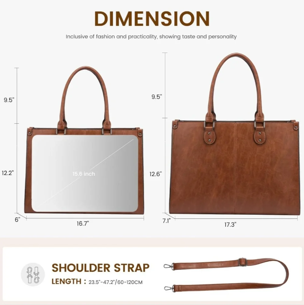 Laptop Bag for Women, 15.6 inch Laptop Tote Bag